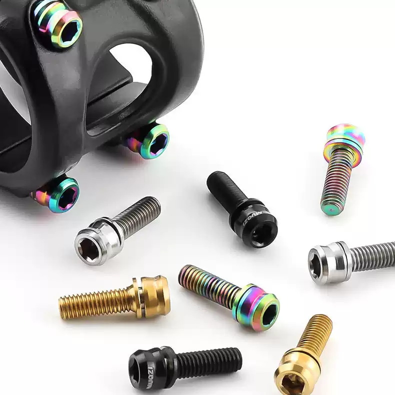 钛合金把立螺丝M5公路自行车山地死飞单车碟刹夹器碟刹座刹把螺丝