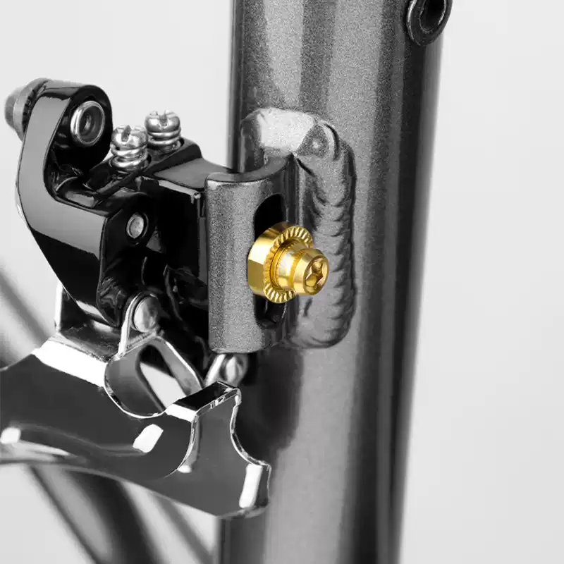 钛合金前拨固定螺丝垫片套装公路车自行车弧形半月垫圈超轻配件