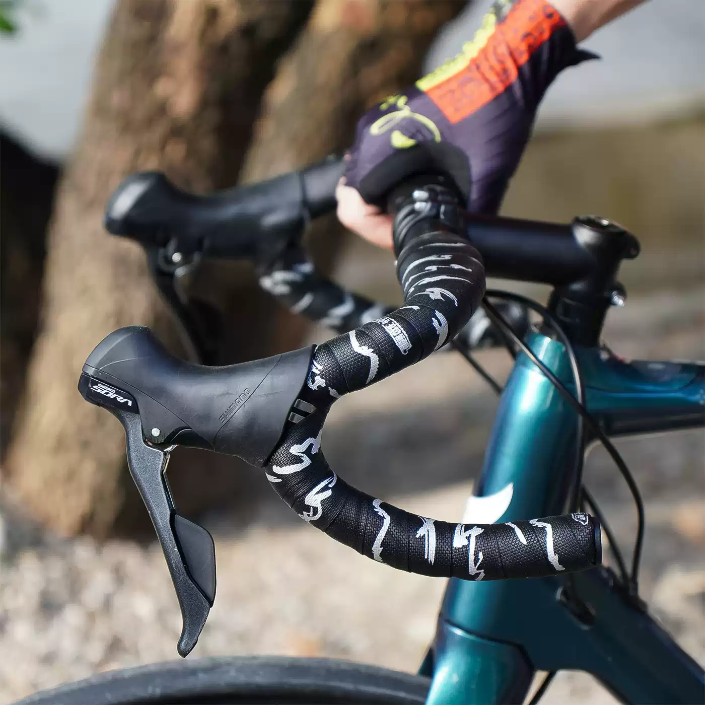 车把带防滑耐磨自行车弯把缠绕把带书法国风高弹性耐脏PU