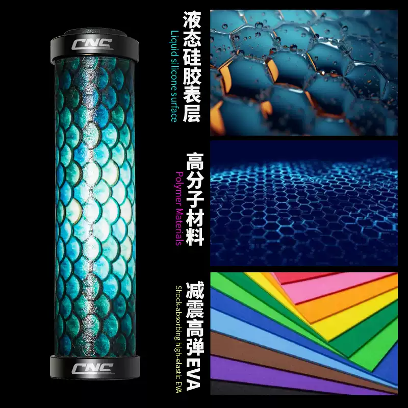 自行车印花把套防滑减震握把双边锁死手柄死飞车山地车骑行配件