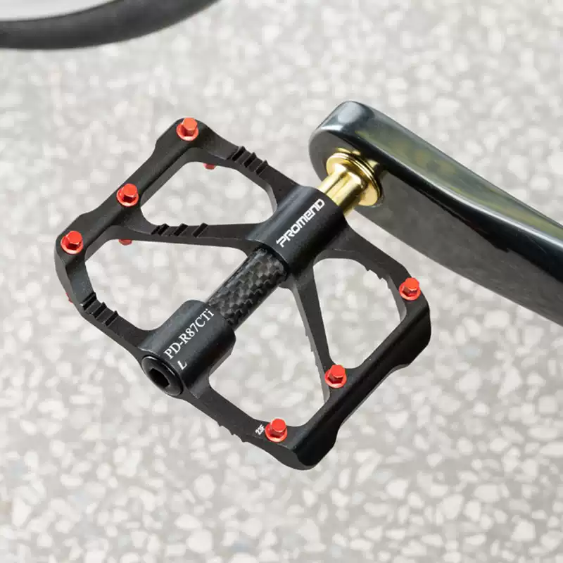 钛合金轴碳管自行车脚踏 山地车3培林脚蹬公路车骑行脚踏板配件