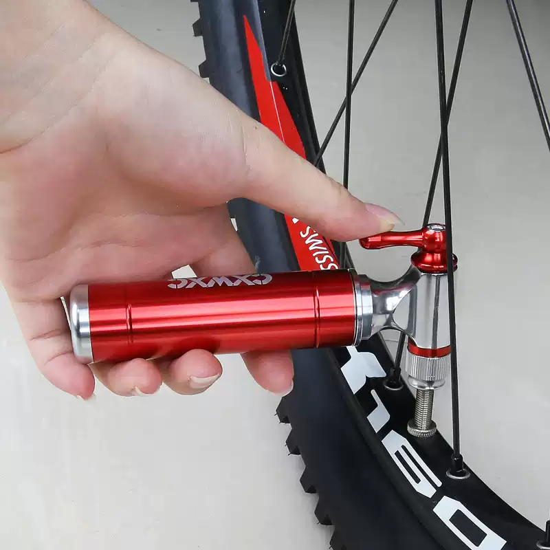 便携式CO2小钢瓶快速充气嘴铝合金美法嘴通用自行车骑行装备