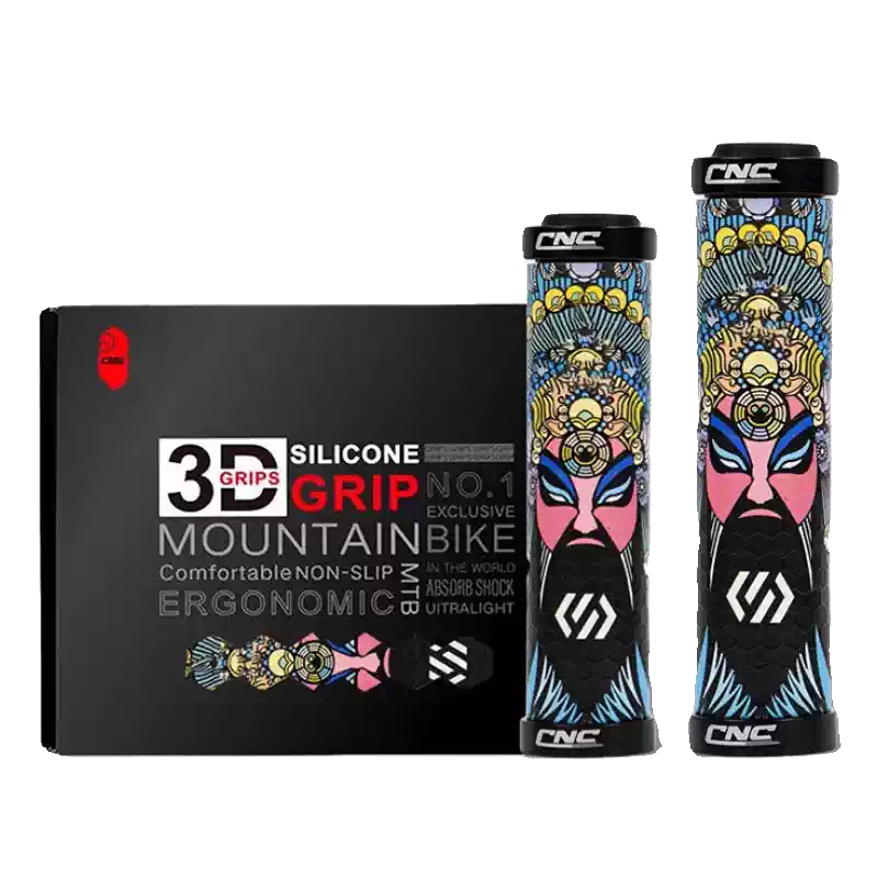 印花把套3D防滑减震把套潮双边锁死把套死飞车自行车配件