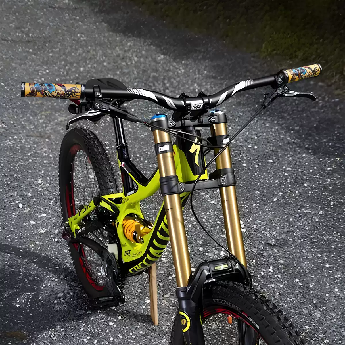 印花把套3D防滑减震把套潮双边锁死把套死飞车自行车配件