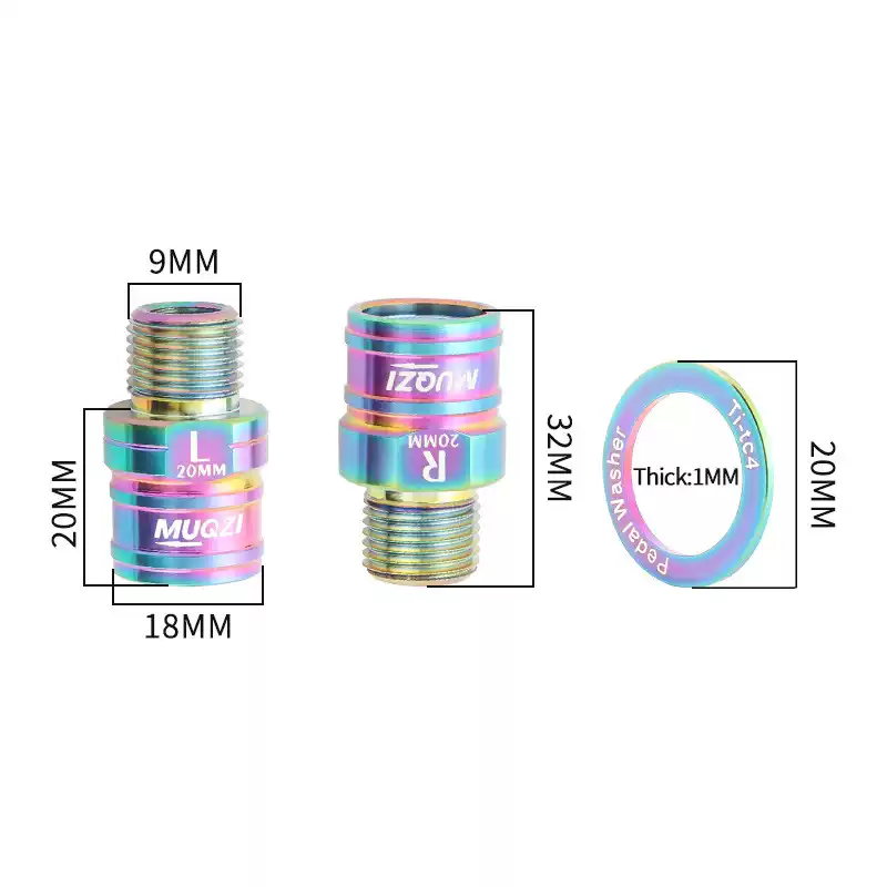 自行车钛合金脚踏延长器杆公路车锁踏加长轴曲柄扩展骑行配件